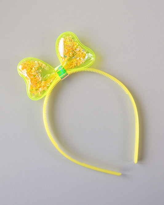 Clear Confetti Sequin Bow Headband- Sequin Bow Headband, Bow Headband, Rainbow Birthday Headband, Party Favor, Party, Her Birthday Gift, Bow