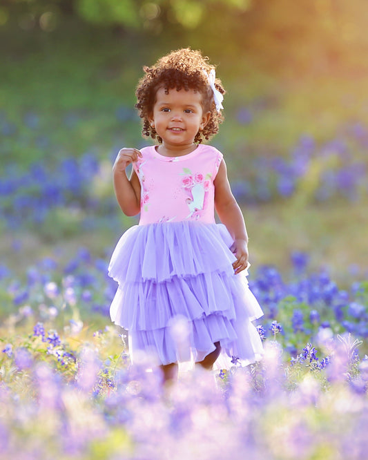 Tutu Dress in Pink and Lavender Unicorn