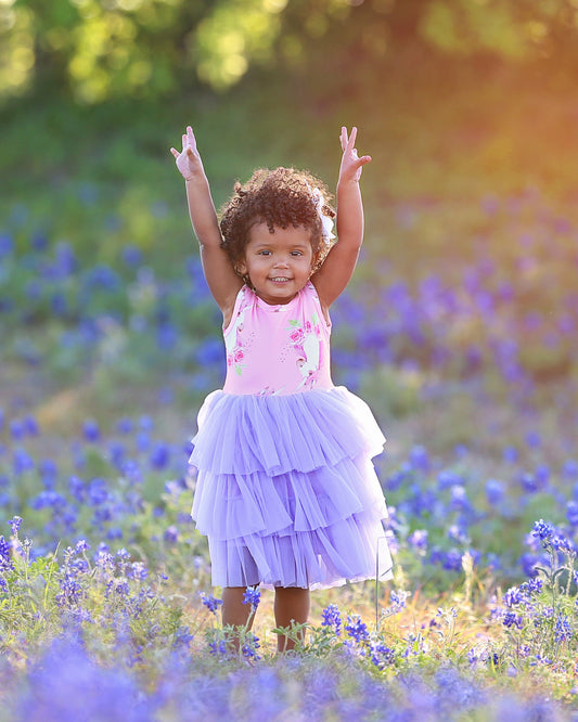 Tutu Dress in Pink and Lavender Unicorn