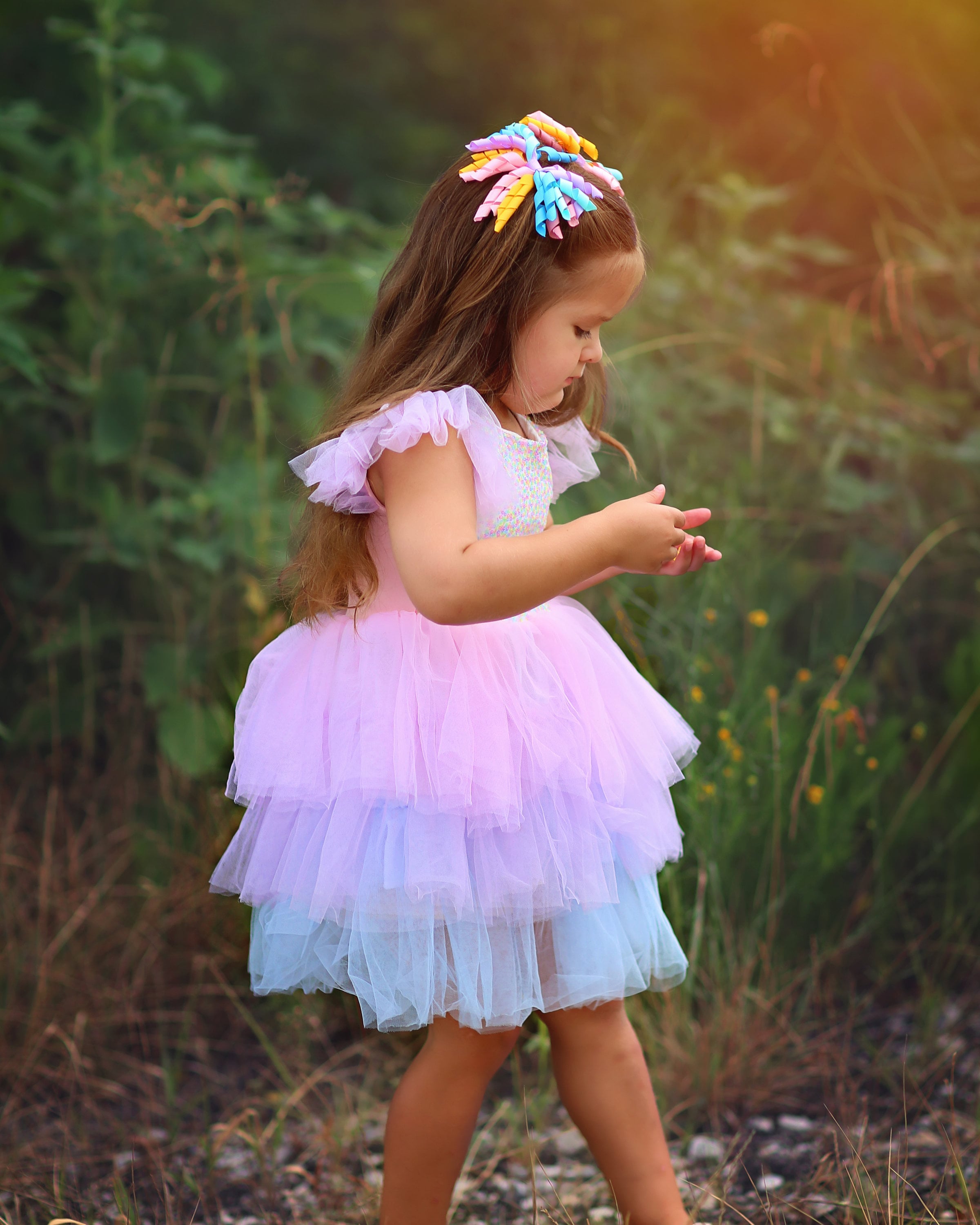 Sequin Tutu Dress in Pastels