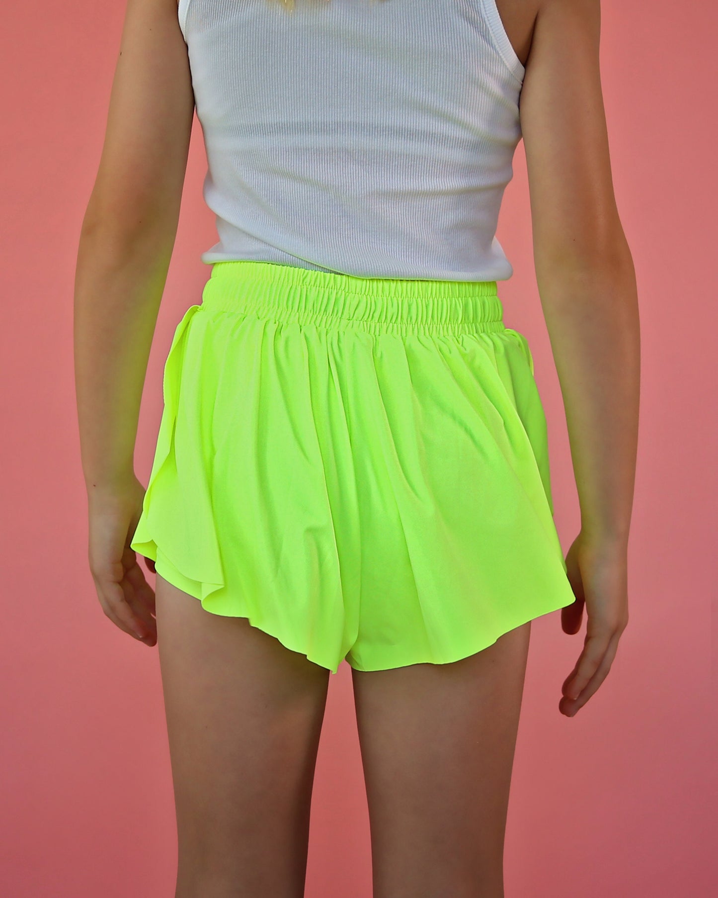 Butterly Shorts in Neon Yellow