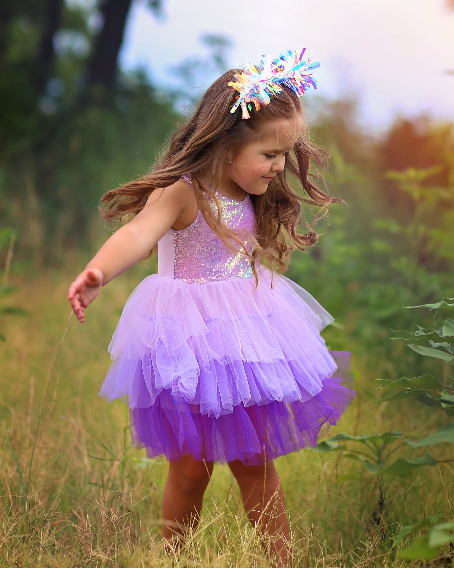 Sequin Tutu Dress in Purple Ombre Sequin Tutu Dress in Purple Ombre
