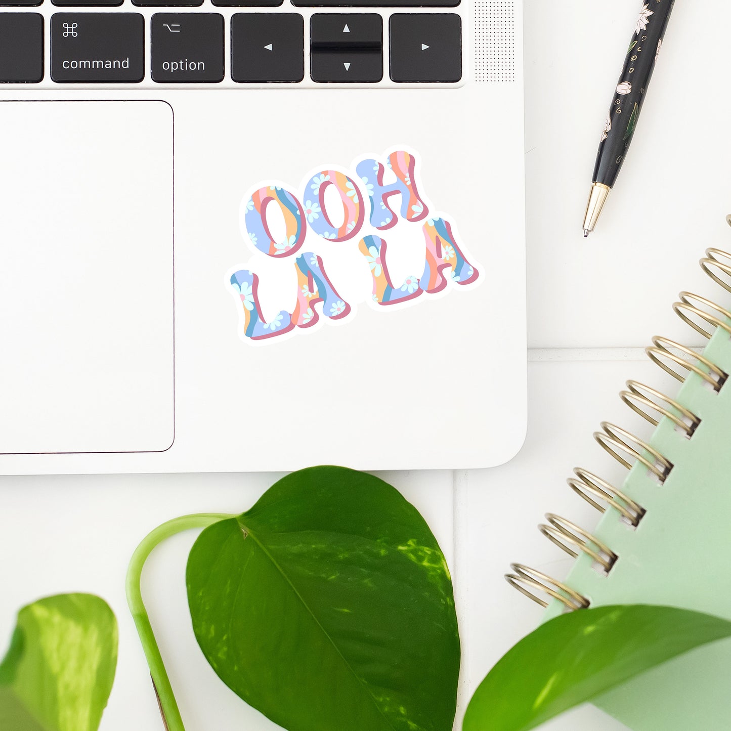 Ooh La La Flower Sticker- Tumbler sticker, decal, laptop sticker, water bottle sticker, flower, stickers, waterproof, vinyl, aesthetic