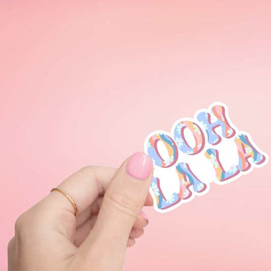 Ooh La La Flower Sticker- Tumbler sticker, decal, laptop sticker, water bottle sticker, flower, stickers, waterproof, vinyl, aesthetic