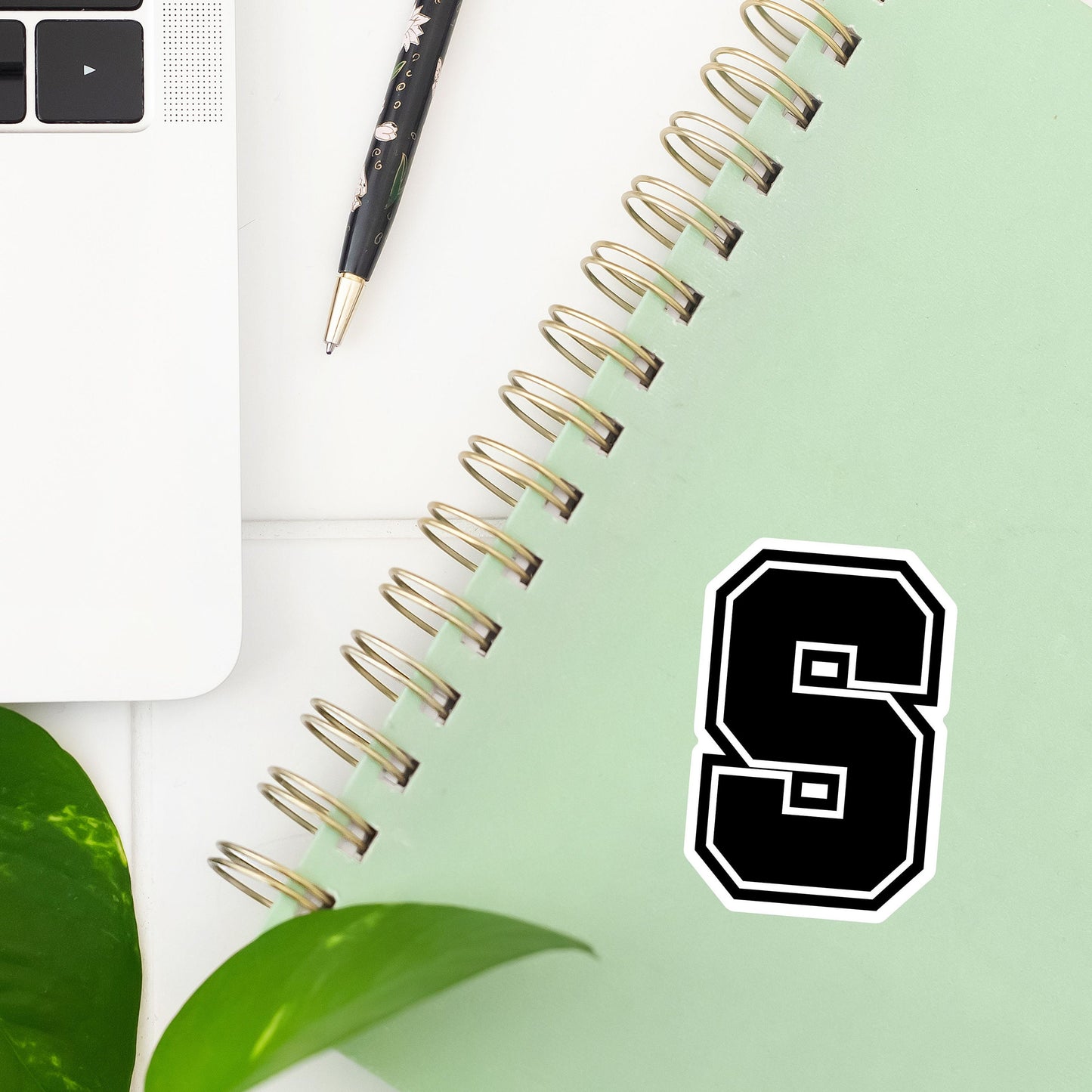 S Letter Sticker- Tumbler sticker, decal, laptop sticker, water bottle sticker, letter sticker, sticker, stickers, waterproof, initials, S