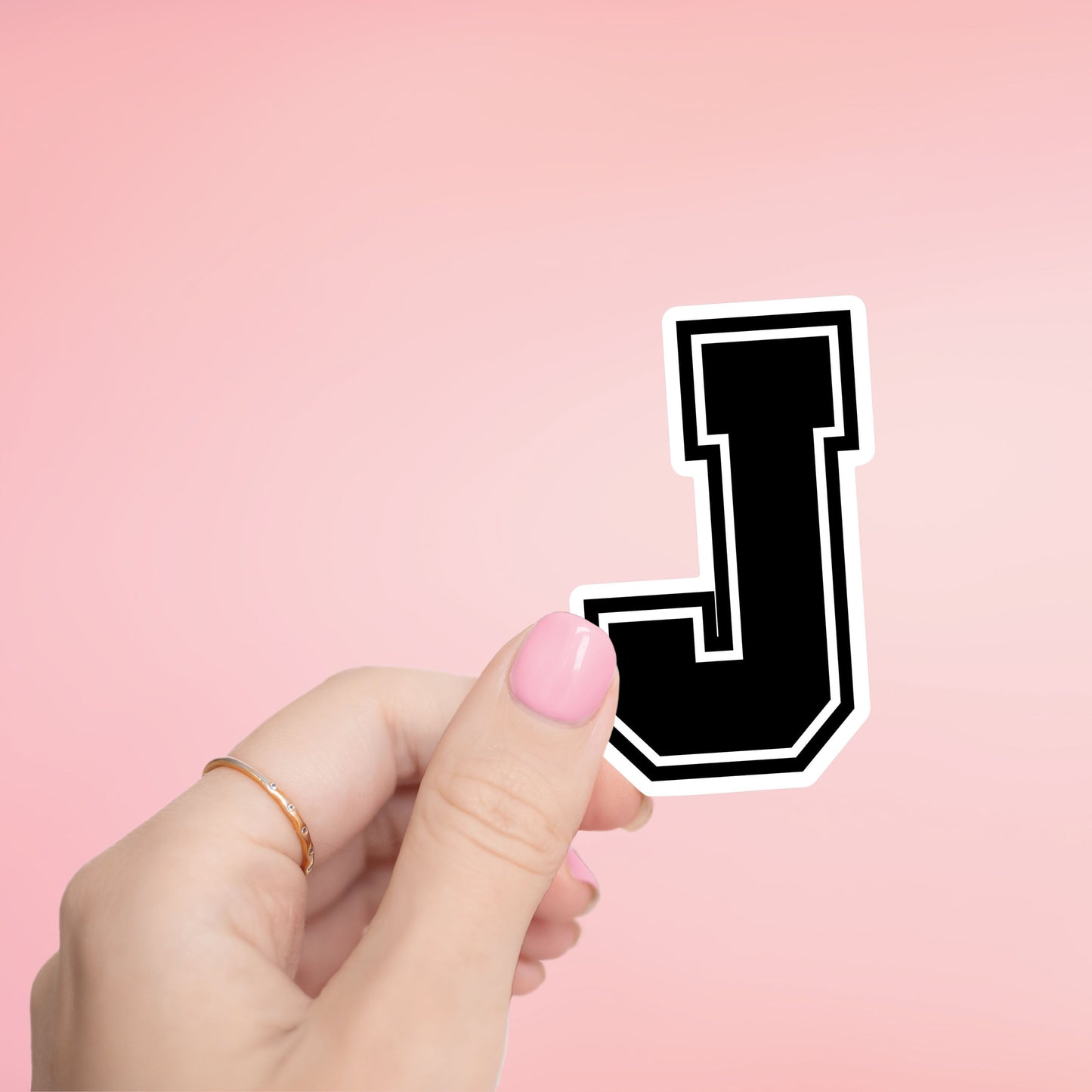 J Letter Sticker- Tumbler sticker, decal, laptop sticker, water bottle sticker, letter sticker, sticker, stickers, waterproof, initials, J