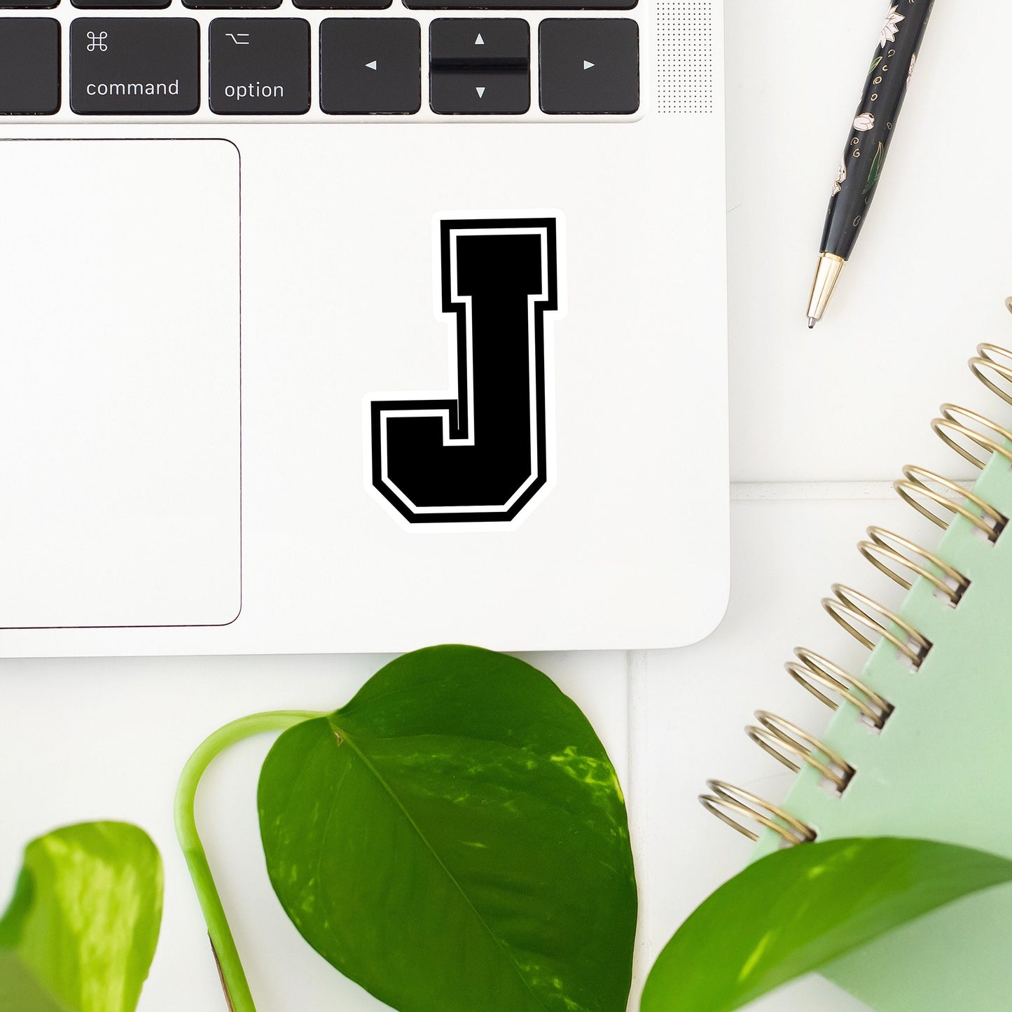 J Letter Sticker- Tumbler sticker, decal, laptop sticker, water bottle sticker, letter sticker, sticker, stickers, waterproof, initials, J