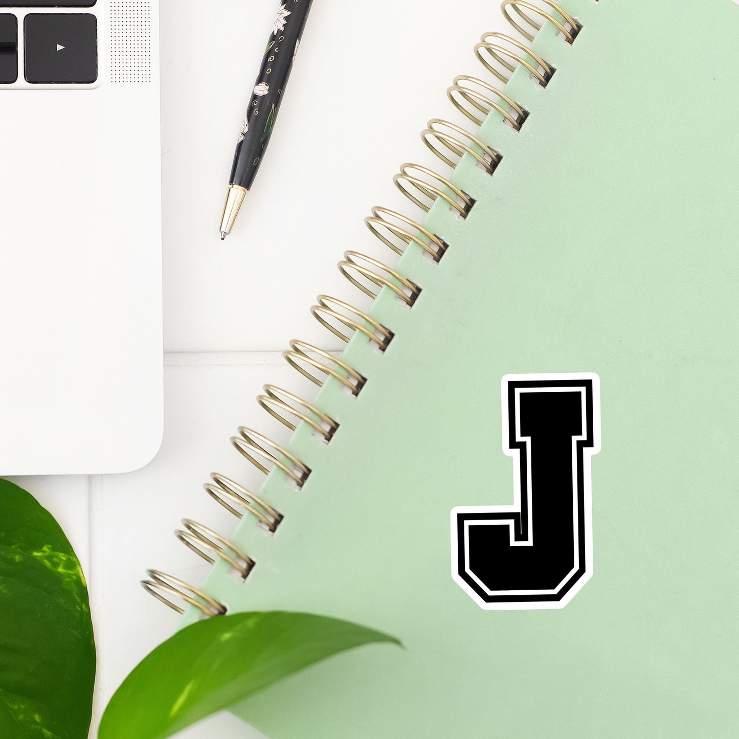 J Letter Sticker- Tumbler sticker, decal, laptop sticker, water bottle sticker, letter sticker, sticker, stickers, waterproof, initials, J