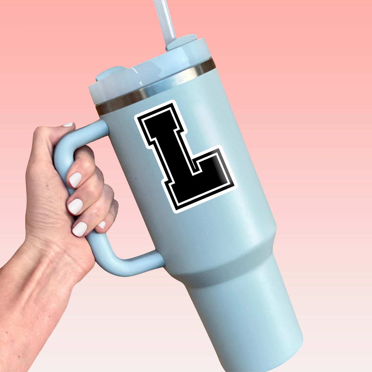 L Letter Sticker- Tumbler sticker, decal, laptop sticker, water bottle sticker, letter sticker, sticker, stickers, waterproof, initials, L