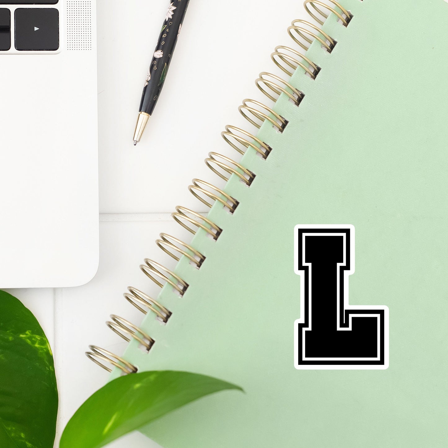 L Letter Sticker- Tumbler sticker, decal, laptop sticker, water bottle sticker, letter sticker, sticker, stickers, waterproof, initials, L