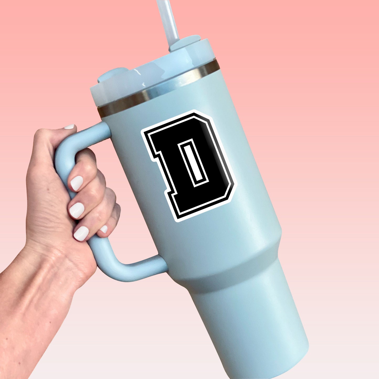 D Letter Sticker- Tumbler sticker, decal, laptop sticker, water bottle sticker, letter sticker, sticker, stickers, waterproof, initials, D