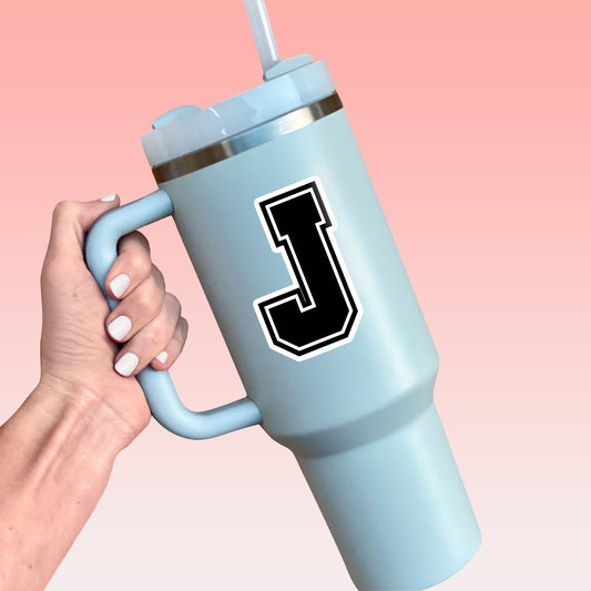 J Letter Sticker- Tumbler sticker, decal, laptop sticker, water bottle sticker, letter sticker, sticker, stickers, waterproof, initials, J