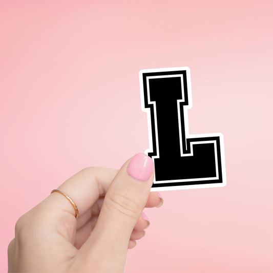 L Letter Sticker- Tumbler sticker, decal, laptop sticker, water bottle sticker, letter sticker, sticker, stickers, waterproof, initials, L