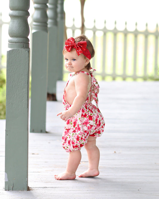 Red Roses Baby Toddler Romper- Baby Gift, Toddler Romper, Baby Gift, Toddler Gift, Toddler Outfit, Baby Outfit, Birthday Gift, Gift for her