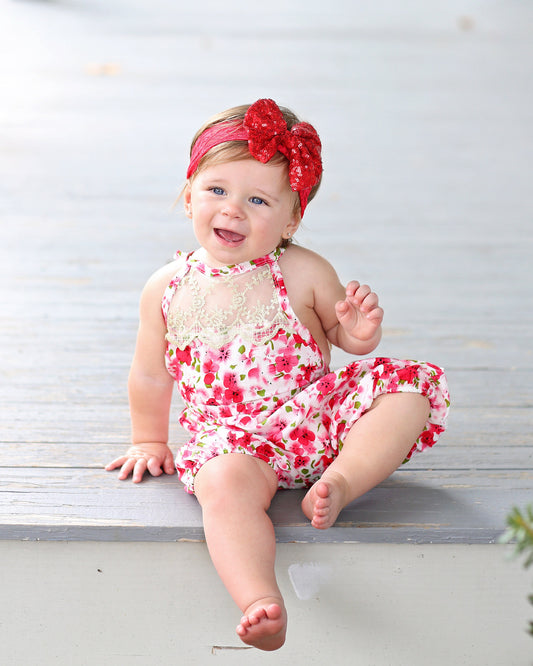 Red Roses Baby Toddler Romper- Baby Gift, Toddler Romper, Baby Gift, Toddler Gift, Toddler Outfit, Baby Outfit, Birthday Gift, Gift for her