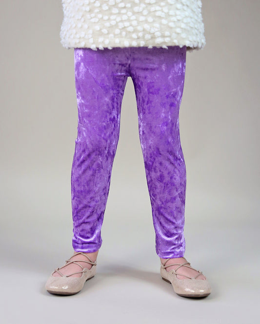 Velvet Leggings in Lilac