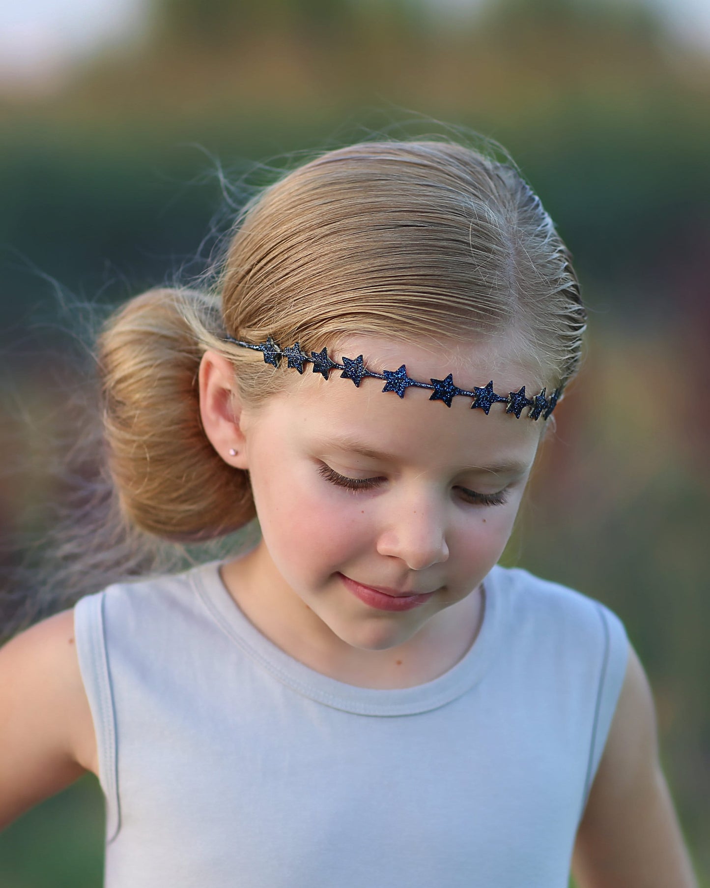 Navy Glitter Stars Headband- Glitter Headband, Navy Headband, Birthday Headband, Party Headband, Girl Birthday Gift, Gift for her, Blue